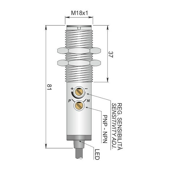 AECO Fotoelektrik Sensör - FT18SM CP50 | İLX