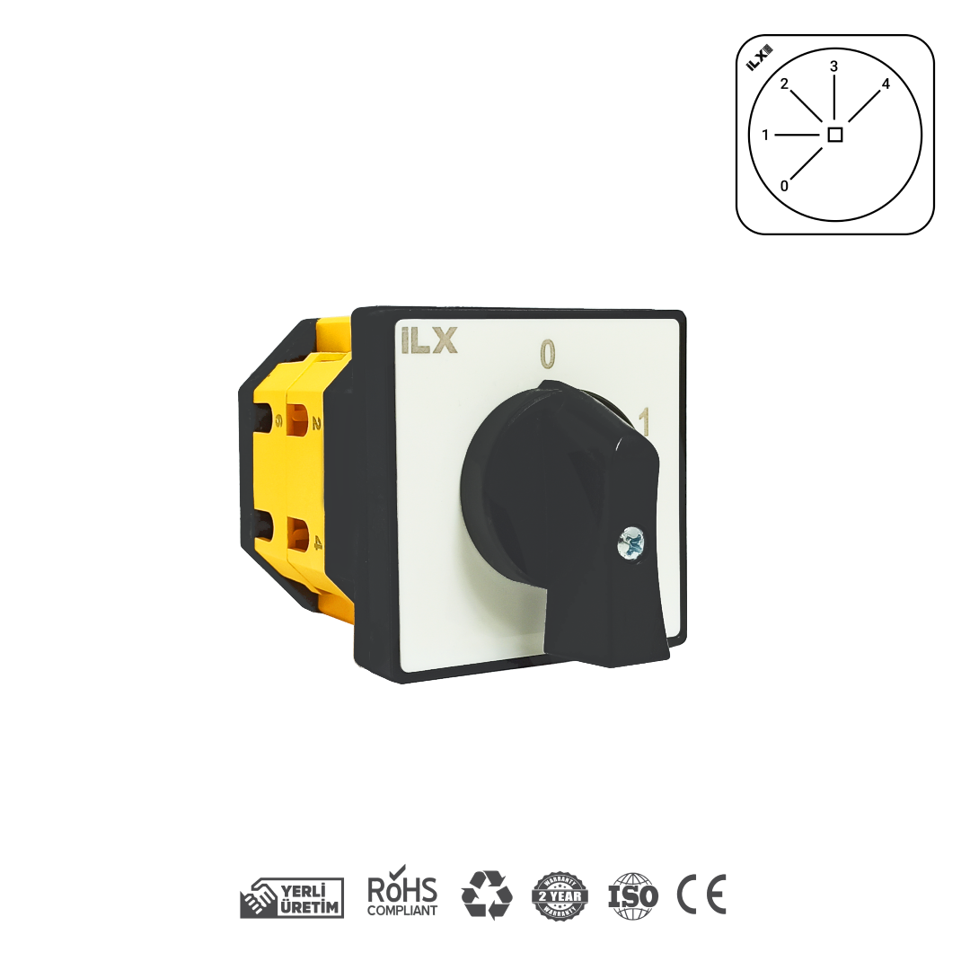Kademeli Pako Şalter 4 Fazlı E Tipi 64x64 | İL-XL6-E04-050