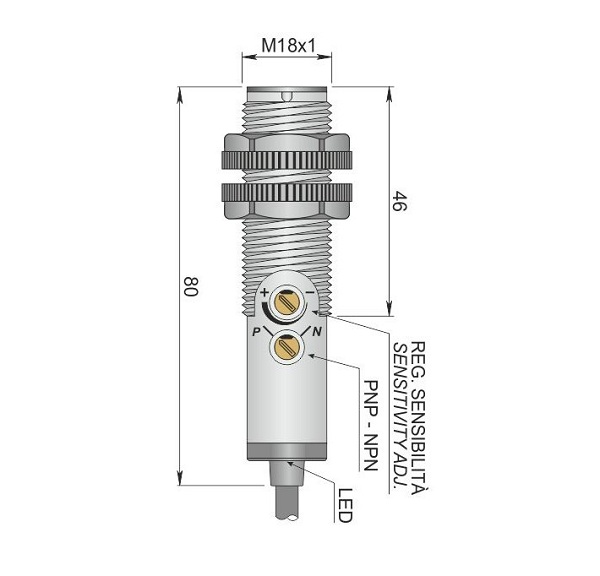 AECO Fotoelektrik Sensör - FT18SP-CP50 | İLX