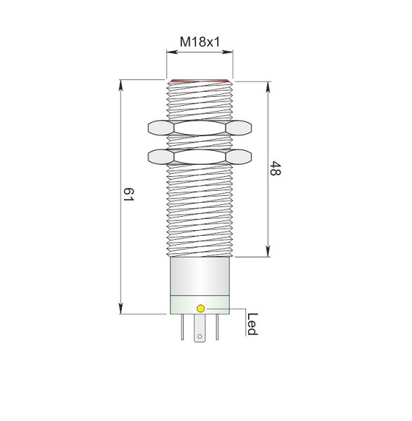 AECO İndüktif Sensör - SI18-C5 NPN NO K | İLX