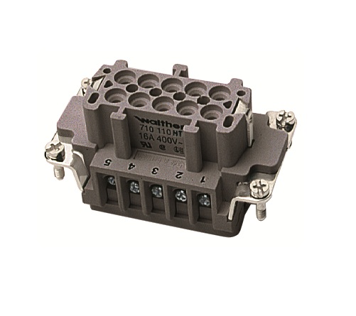 Walther-Werke 710110 HT 10 Kutuplu Dişi İç 16 A 200 °C