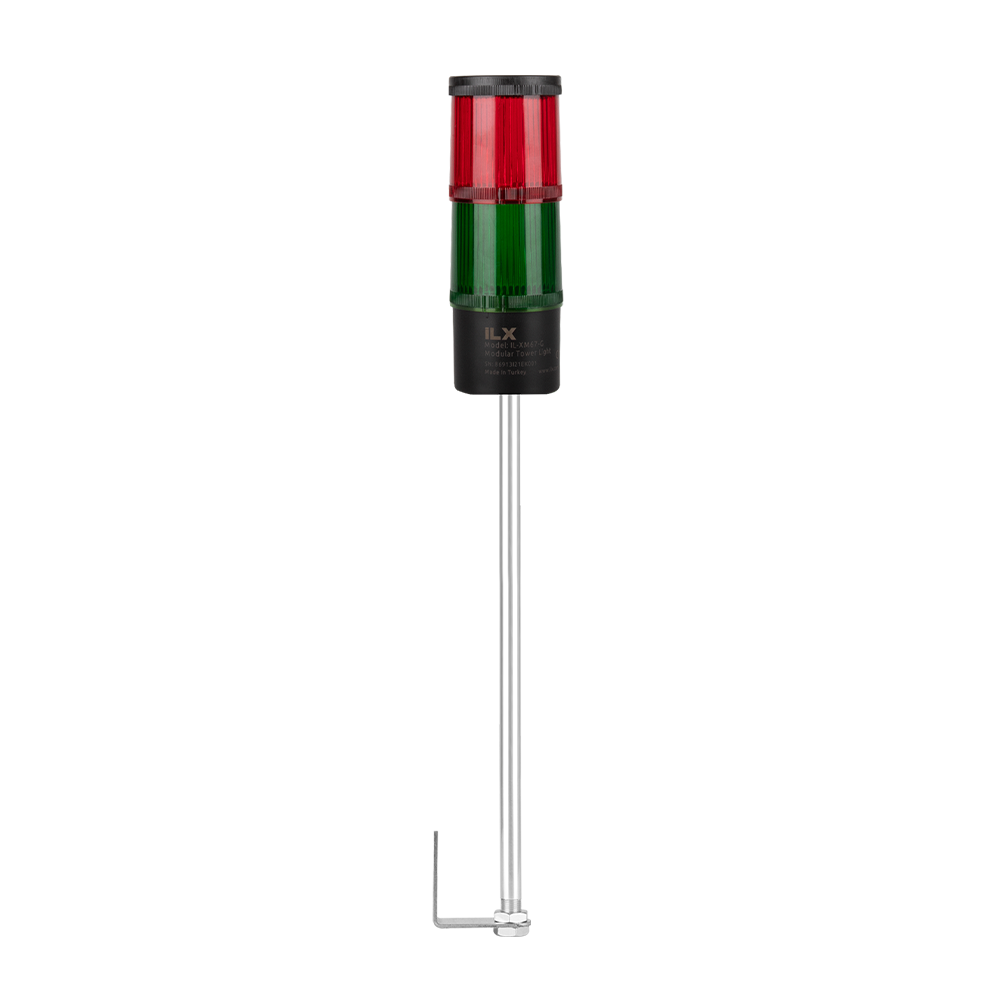 2 Katlı 40 cm KL Duvara Montaj Işıklı Kolon - Ø70 T7 İkaz Lambası | İLX