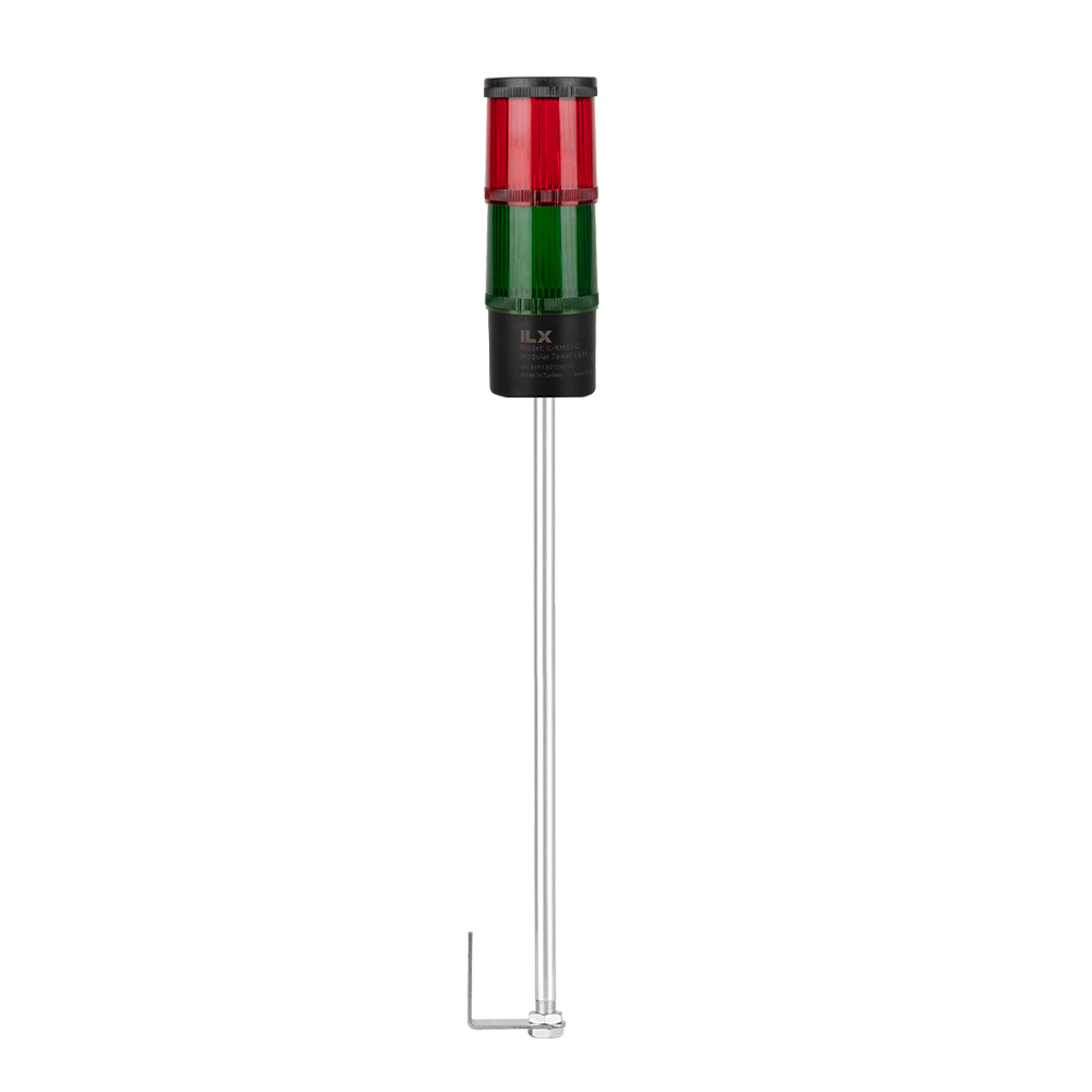 2 Katlı 50 cm KL Duvara Montaj Işıklı Kolon - Ø70 T7 İkaz Lambası | İLX
