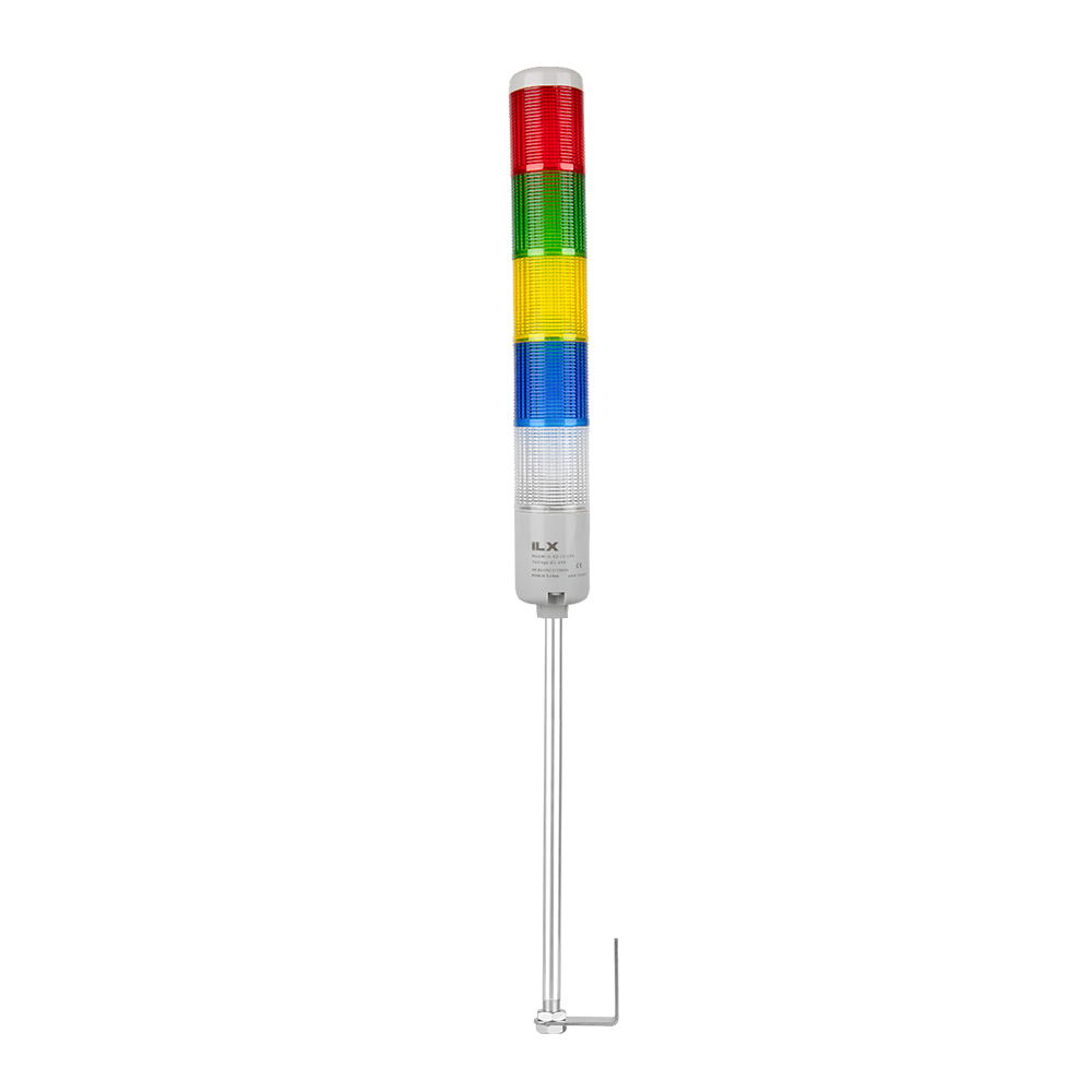 5 Katlı 40 cm KL Duvara Montaj Işıklı Kolon - Ø50 T5 İkaz Lambası | İLX